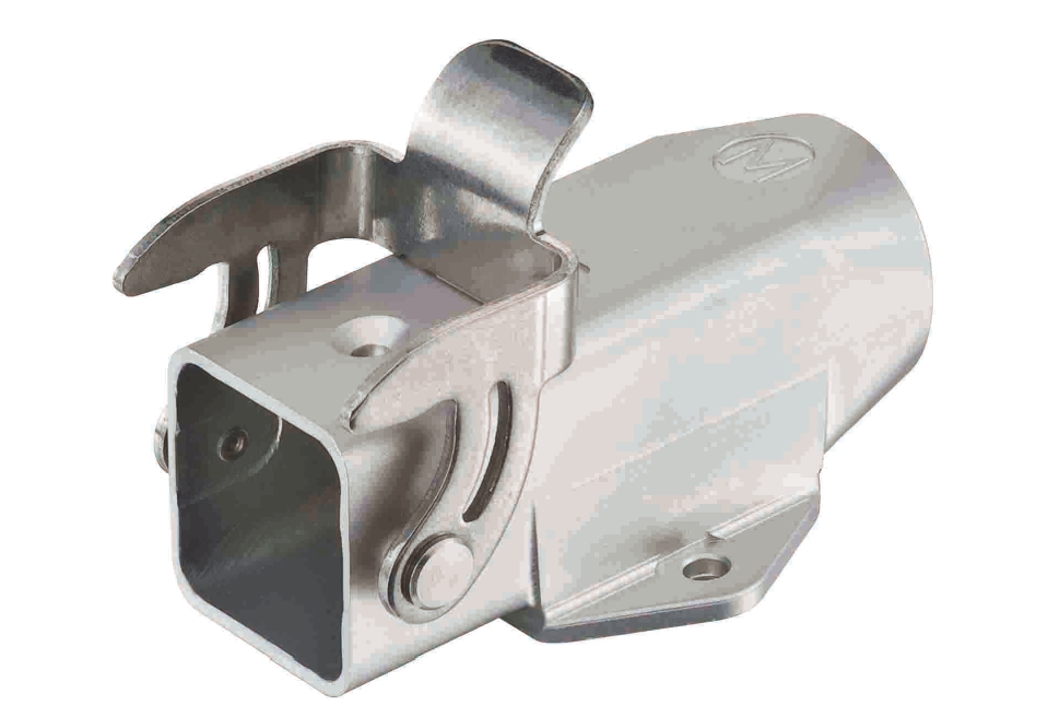 19440030801 Han INOX 3A R/A Bulkhead Mounted Housing